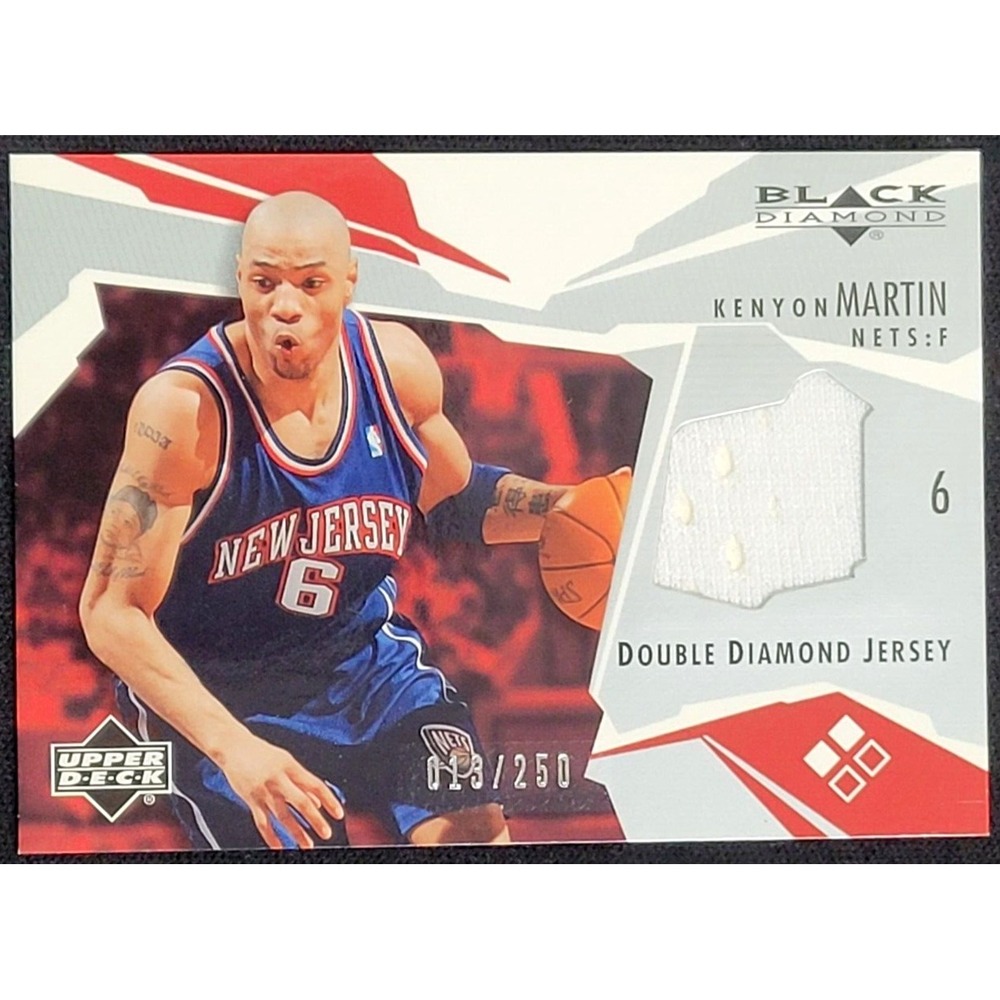 2005-06 UDBLACK DIAMOND KENYON MARTIN DOUBLE DIAMOND JERSEY #D 13/250